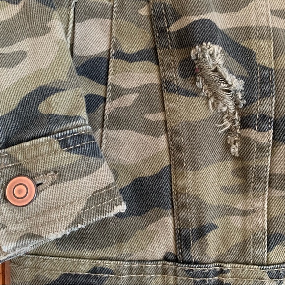 No Boundaries Camouflage Denim Jacket Size XS 1 - Picture 14 of 16